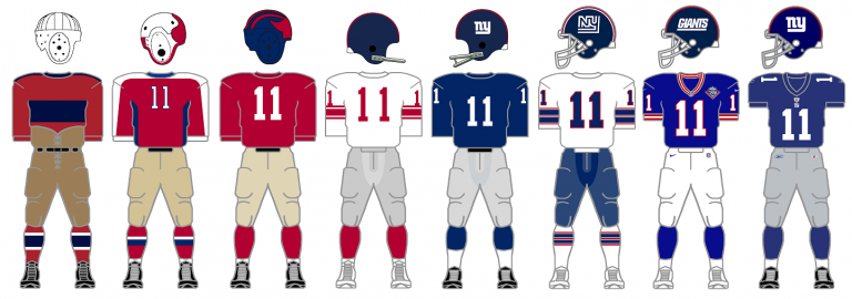 Becoming Big Blue – A History of the New York Giants Uniforms